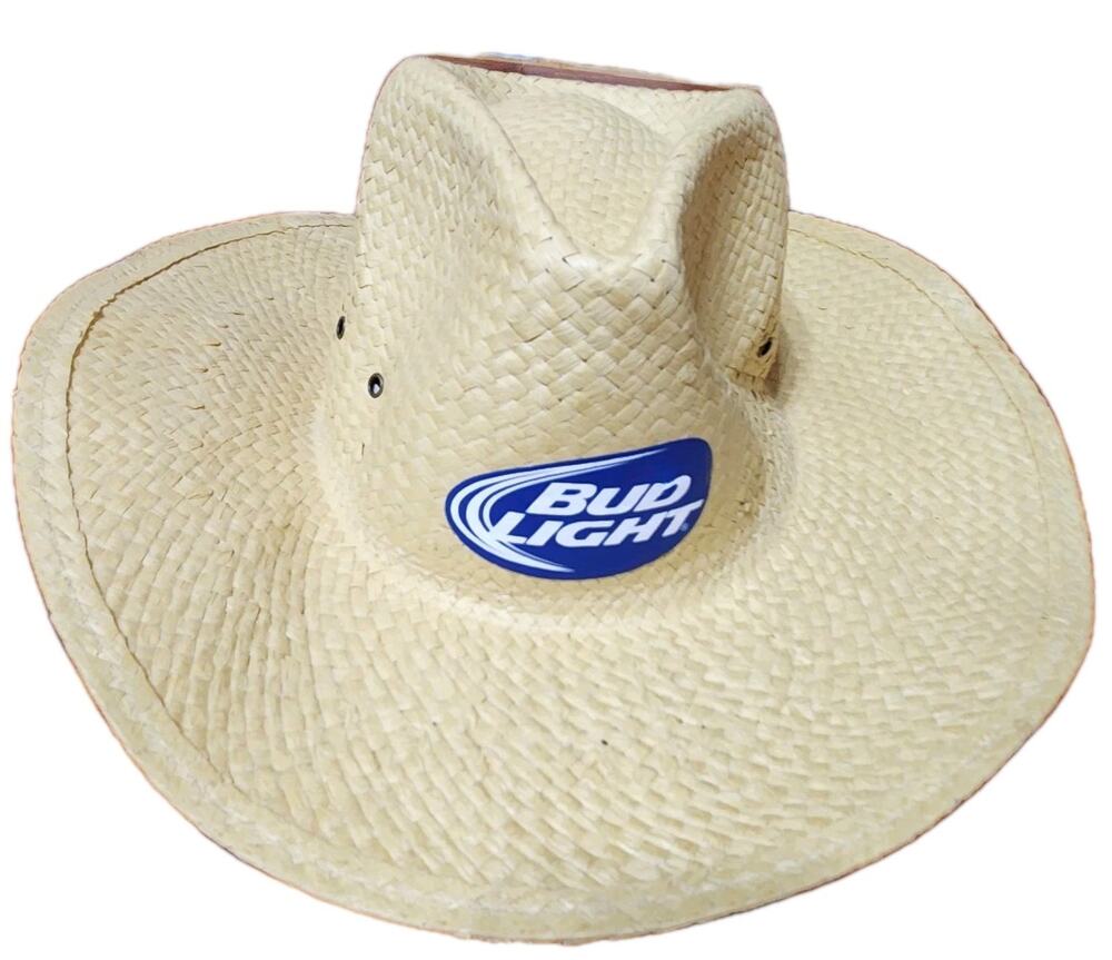 NEW Bud Light Beer Straw Cowboy Hat Beach Concert Festival Party Outdoor Unisex